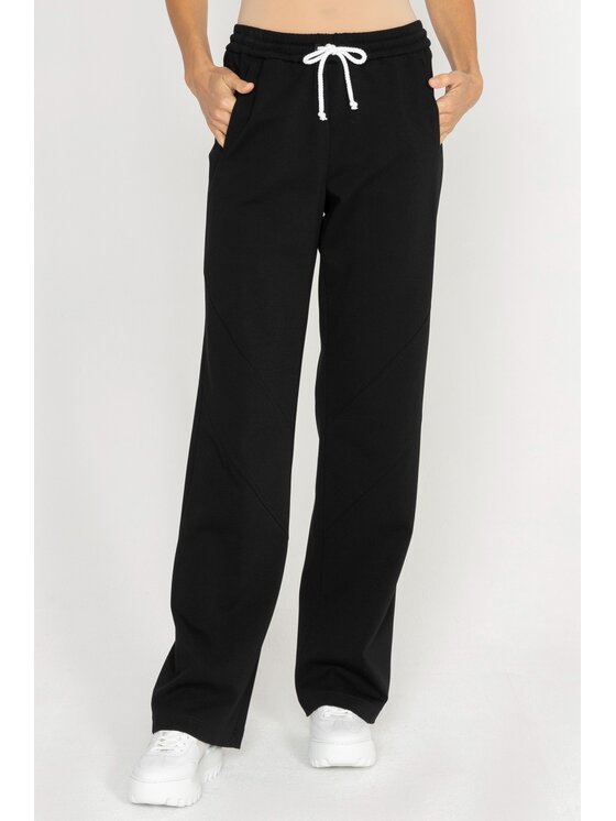 Deni Cler Milano Deni Cler Milano Spodnie dresowe W-DC-5254-D5-C4-90-1 Czarny Loose Leg