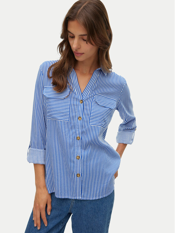 Vero Moda Vero Moda Srajca Bumpy 10275283 Modra Regular Fit