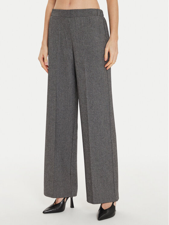 Imperial Imperial Medžiaginės kelnės P4L0IEI Pilka Wide Leg