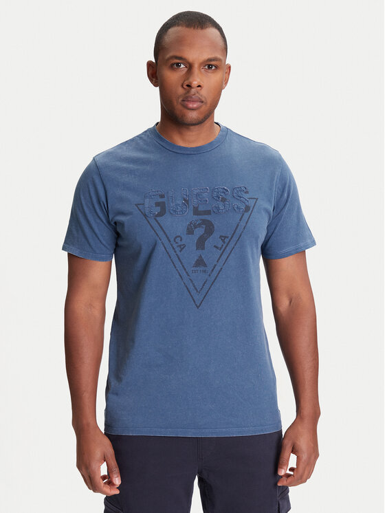 Guess T-shirt M5YI42 KBW41 Blu scuro Regular Fit, taglia : XL