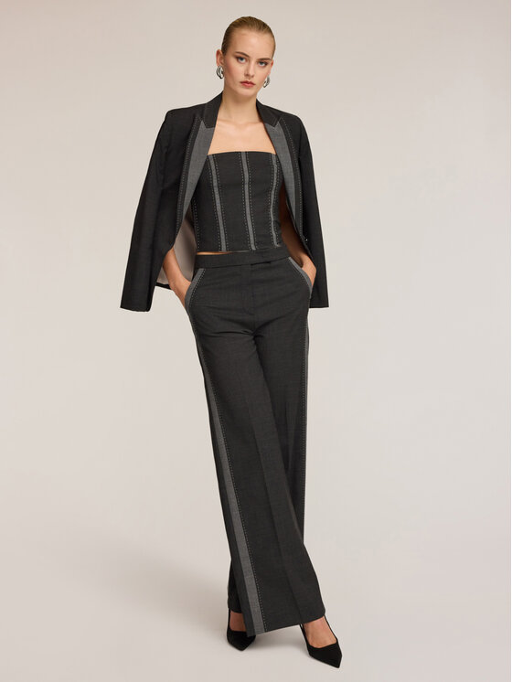 Motivi Motivi Top D767Q000496N023 Grigio Slim Fit