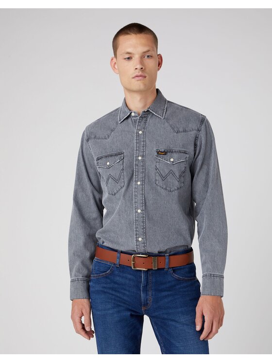 Wrangler Wrangler Pasek Męski METAL LOOP Brązowy