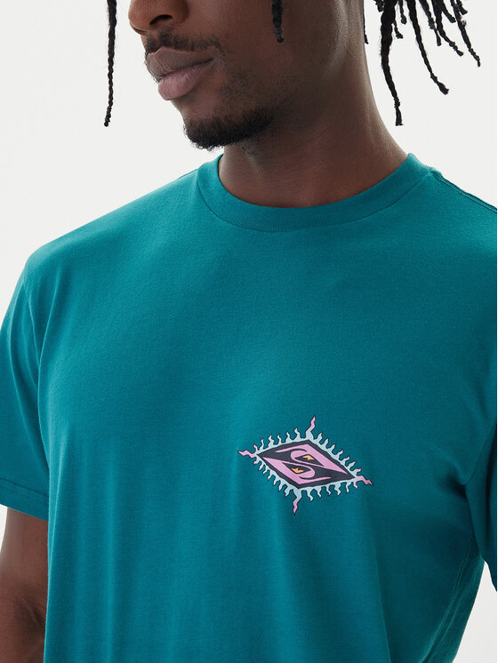 Quiksilver Quiksilver T-shirt Ev Beach Blast SS EQYZT08046 Zelena Regular Fit