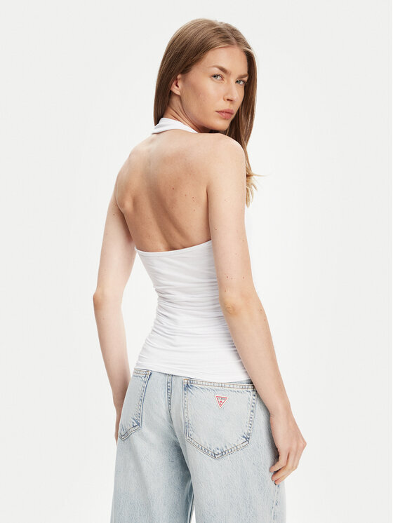 Guess Guess Top W5YP28 KACM2 Biały Regular Fit