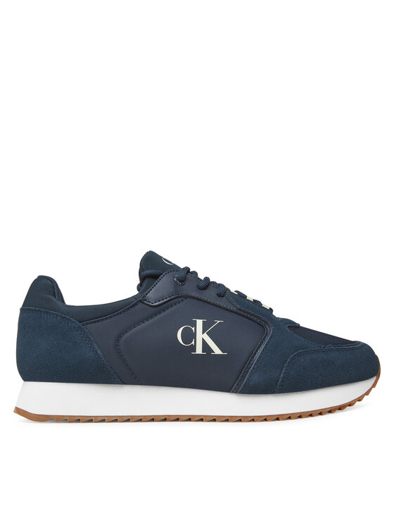Calvin Klein Jeans Calvin Klein Jeans Sneakersy Retro Runner Sock Lace Up Ny-Su YM0YM01326 Granatowy