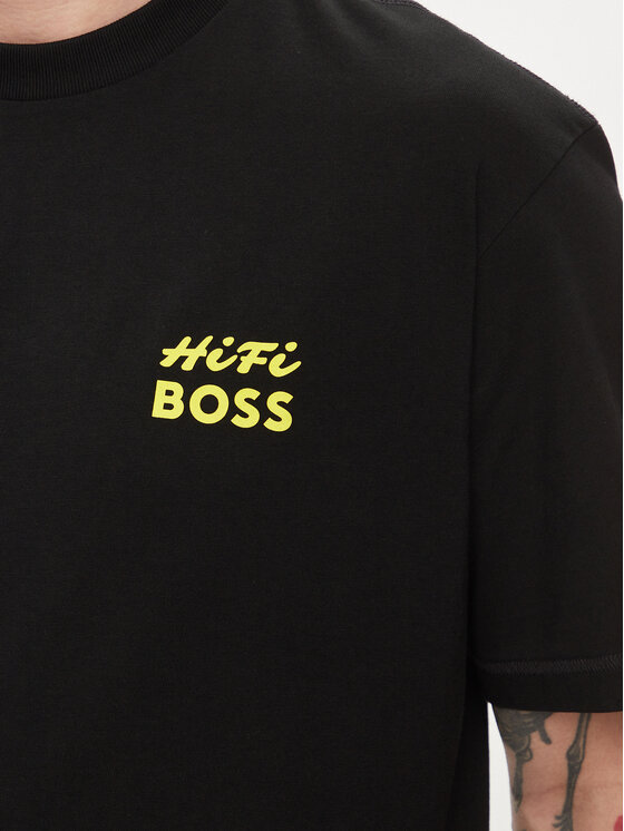 BOSS Boss T-shirt Te_Records 50515553 Crna Relaxed Fit