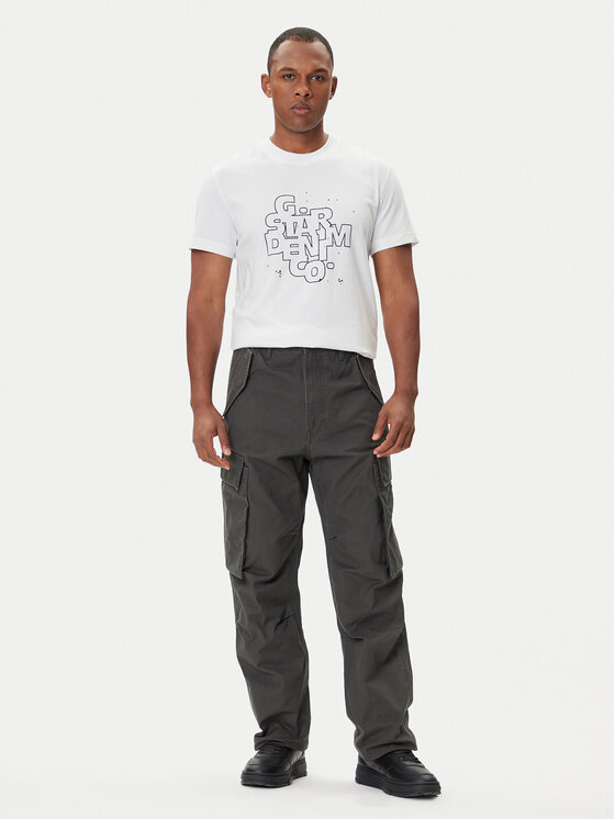 G-Star Raw G-Star Raw T-Shirt HD Print D26824-D975 Bílá Regular Fit