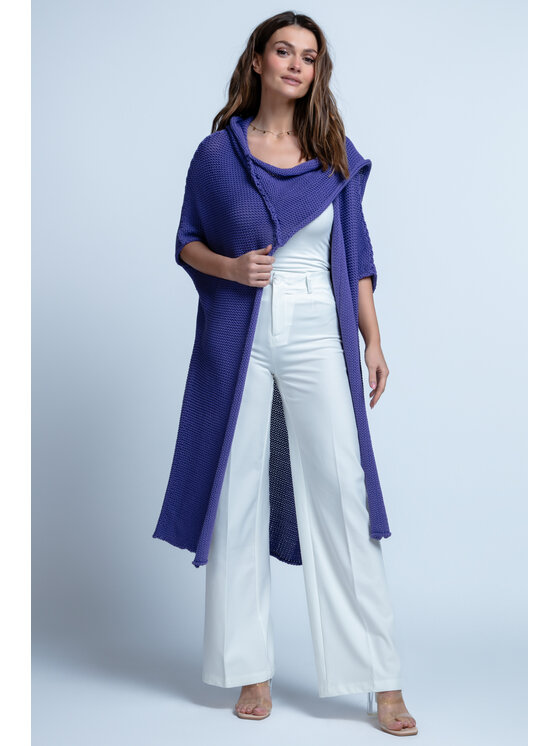 Fobya Fobya Kardigan F1852 Fioletowy Oversize