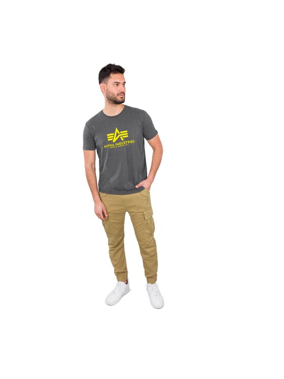 Alpha Industries Alpha Industries T-Shirt AI.100501-315-4XL Szary Basic Fit