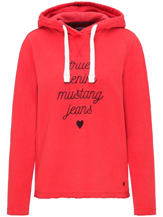 Mustang Mustang Felpa BELLA H HOODIE Rosso Regular Fit