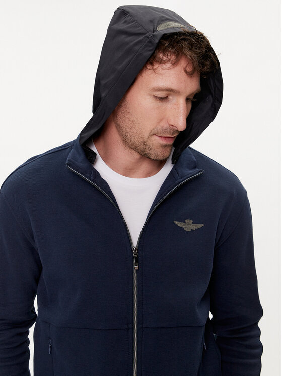 Aeronautica Militare Aeronautica Militare Majica dugih rukava 241FE1867P329 Tamnoplava Regular Fit