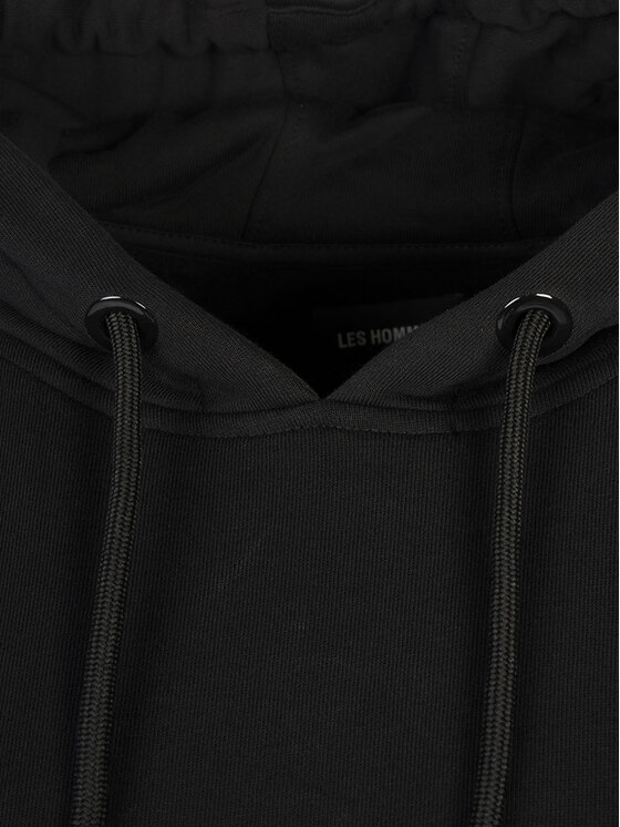 Les Hommes Les Hommes Mikina LHH702750B | Oversize Hoodie Černá Oversize
