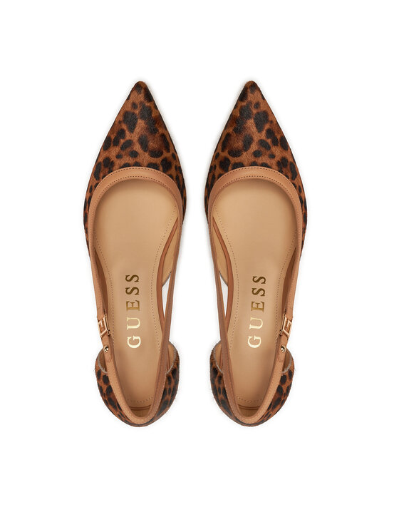 Guess Guess Pantofi cu toc subțire Ricky3 FLTRC3 FUR08 Maro
