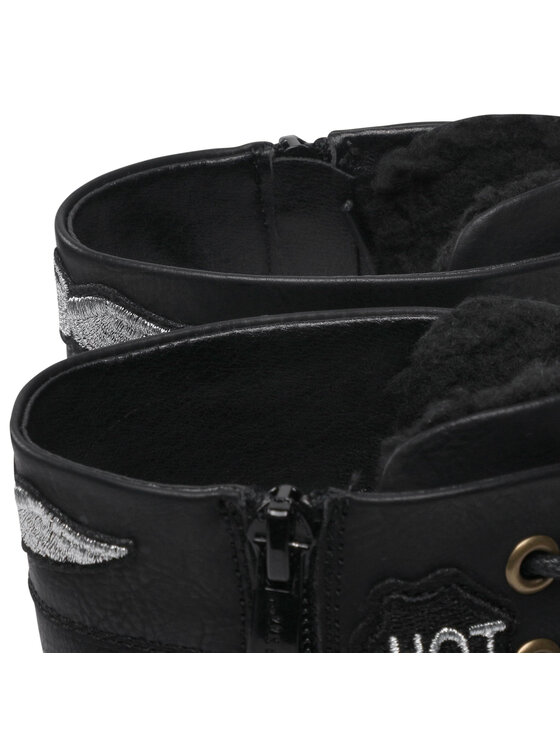 Nelli Blu Nelli Blu Trapper stila apavi CS2665-06 Melns