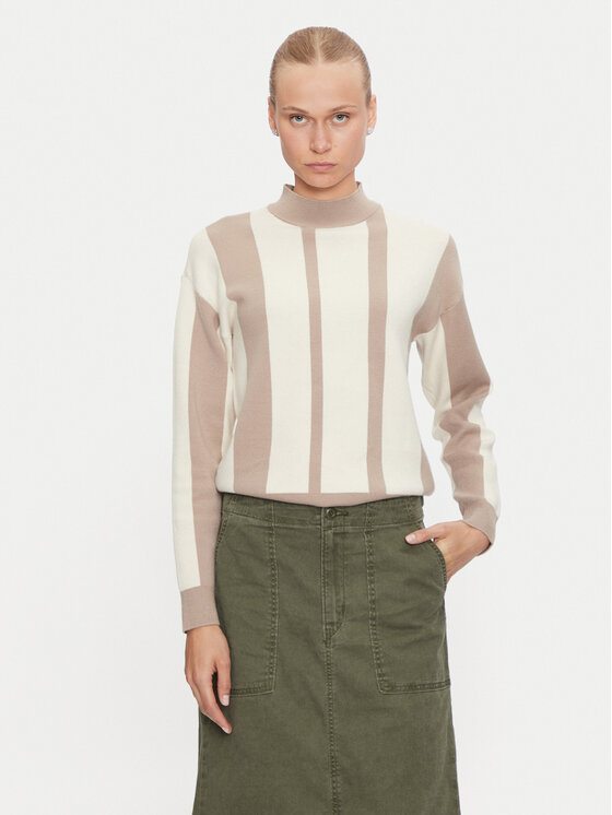 Vero Moda Vero Moda Pulover Gold New Art 10311357 Bej Regular Fit