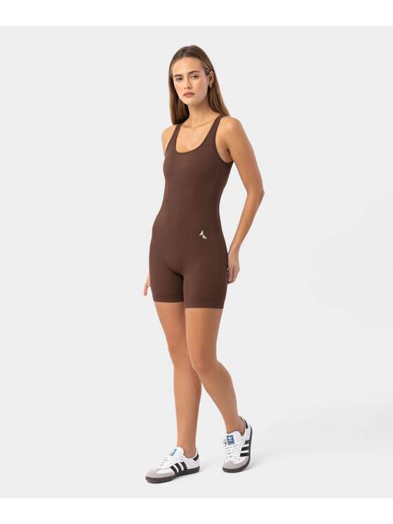 Carpatree Carpatree Kombinezon Elevate jumpsuit Brązowy Fitted Fit
