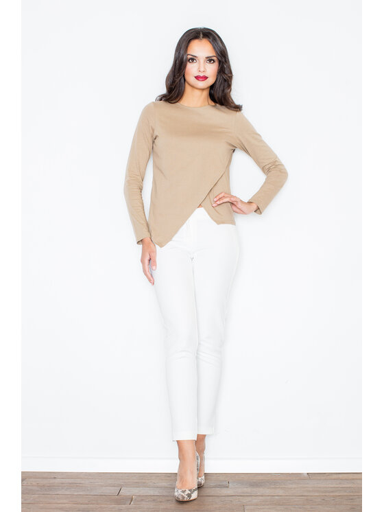 FIGL FIGL Blúzka M210 Béžová Regular Fit