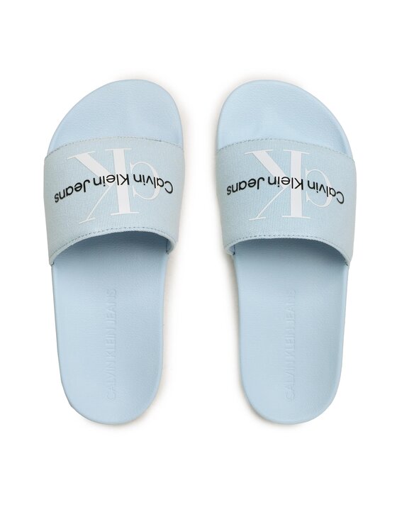 Calvin Klein Jeans Calvin Klein Jeans Nazouváky Slide Monogram Co YW0YW00103 Světle modrá