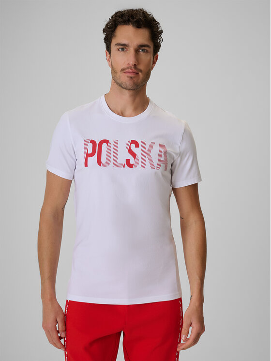 4F 4F T-Shirt STREFA KIBICA Biały Regular Fit