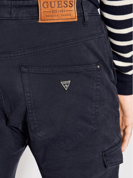 Pantaloni di tessuto M2YB17 WEOP4 Blu scuro Slim