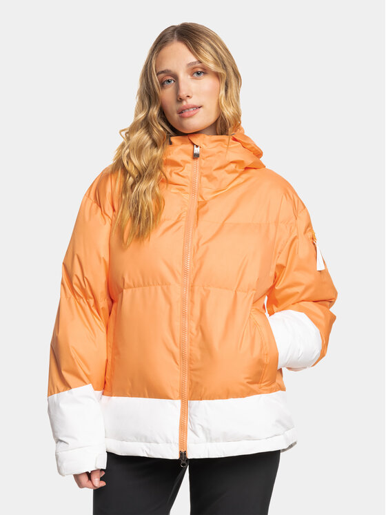 Roxy Smučarska Jakna Chloe Kim Puffy Snjt ERJTJ03427 Oranžna Regular Fit