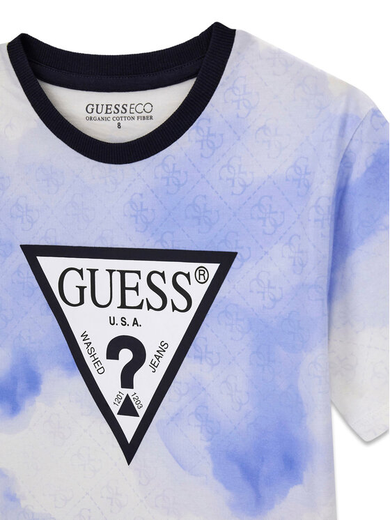 Guess Guess Póló L6RI03 K8HM4 Kék Regular Fit