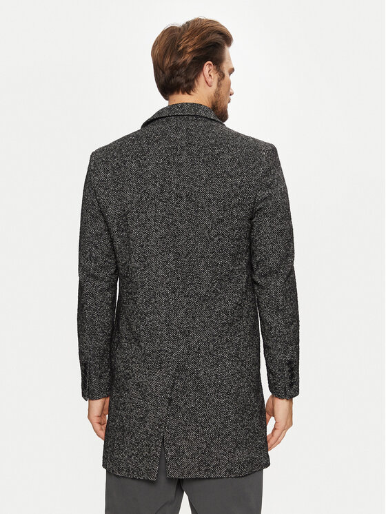 KARL LAGERFELD KARL LAGERFELD Płaszcz wełniany 455712 544727 Czarny Regular Fit
