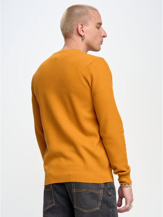 BIG STAR BIG STAR Sweter REYLI_703_160 Pomarańczowy Basic Fit