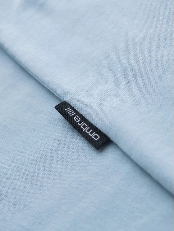 Ombre Ombre T-Shirt OM-TSBS-0236 Niebieski Regular Fit