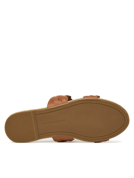 Tommy Hilfiger Tommy Hilfiger Espadrile Leather Rope Espadrille Mule FW0FW08503 Smeđa