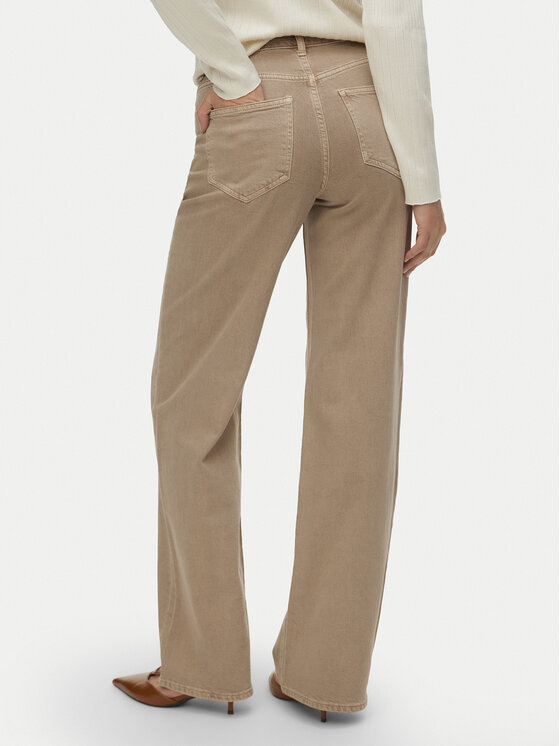 Vero Moda Vero Moda Jeansy Tessa 10288257 Béžová Wide Leg
