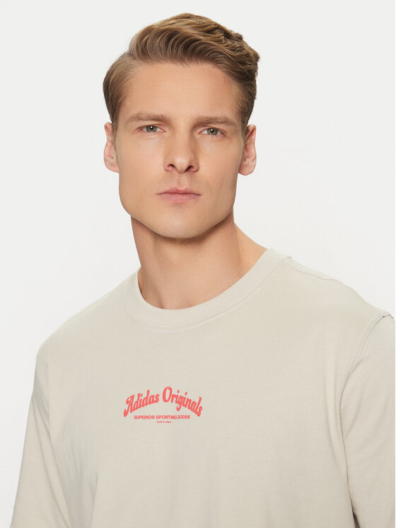 adidas adidas T-shirt JD0667 Bež Loose Fit