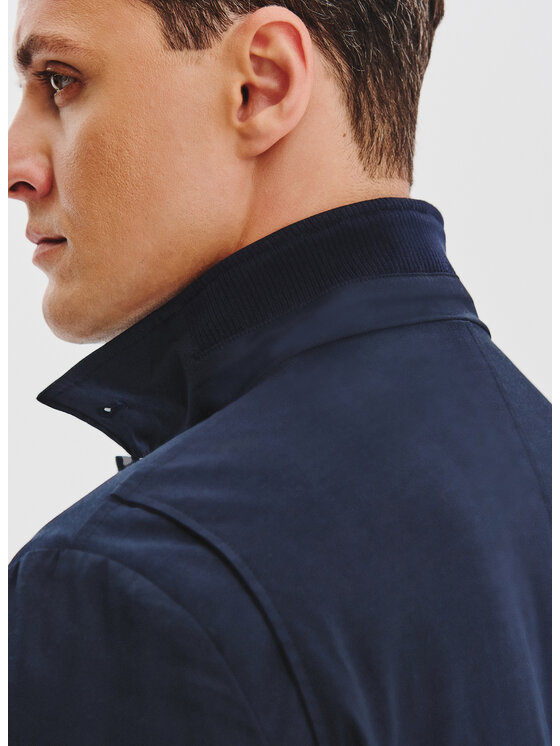 Pako Lorente Pako Lorente Płaszcz przejściowy P25WF-7X-008 Granatowy Classic Fit