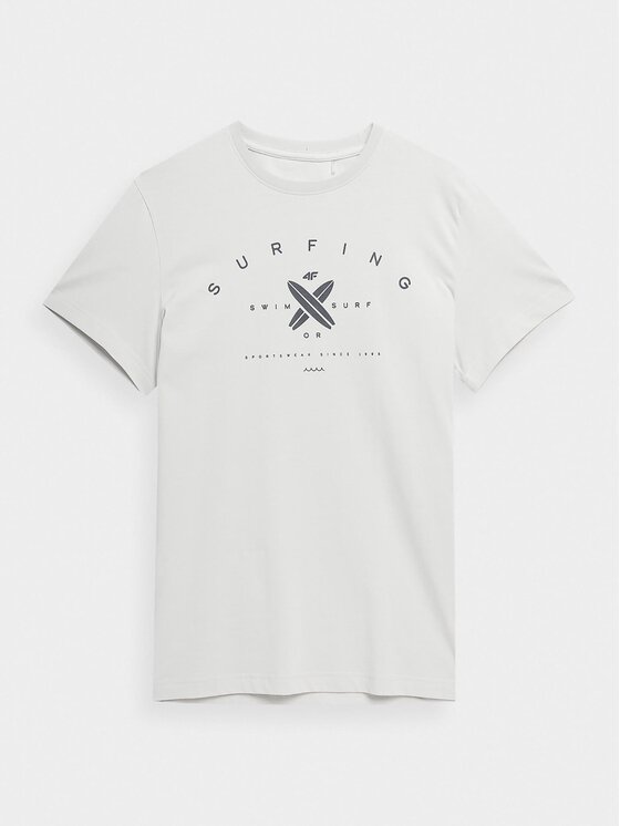 4F 4F Тишърт 4FSS23TTSHM366 Сив Regular Fit