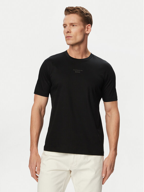 BOSS Tricou PS Spirit70 Car 50561856 Negru Regular Fit