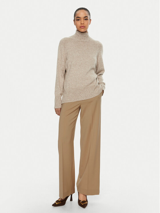 Weekend Max Mara Weekend Max Mara Palazzo kalhoty Visivo 2515131041 Béžová Wide Leg