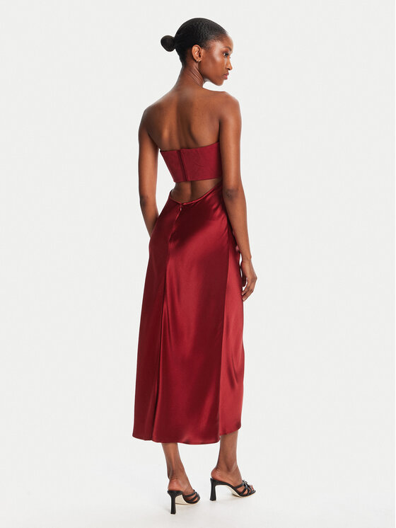 STAUD STAUD Koktel haljina Wayfaaring R24F2160PS Crvena Slim Fit