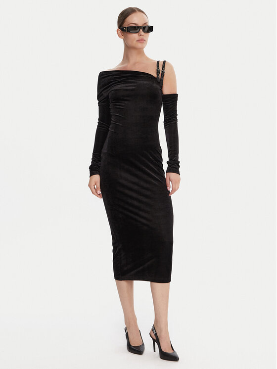 Versace Jeans Couture Versace Jeans Couture Kleid für den Alltag 79HAO974 J0237 Schwarz Slim Fit