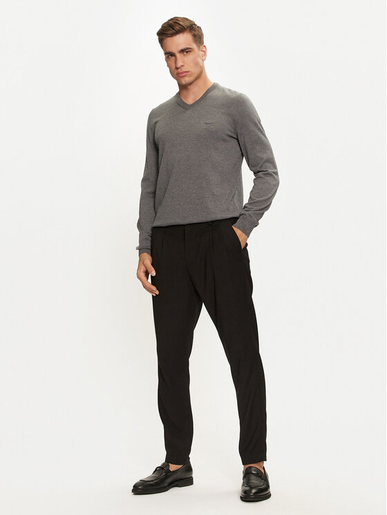 BOSS Boss Пуловер Baram-L 50476363 Сив Regular Fit