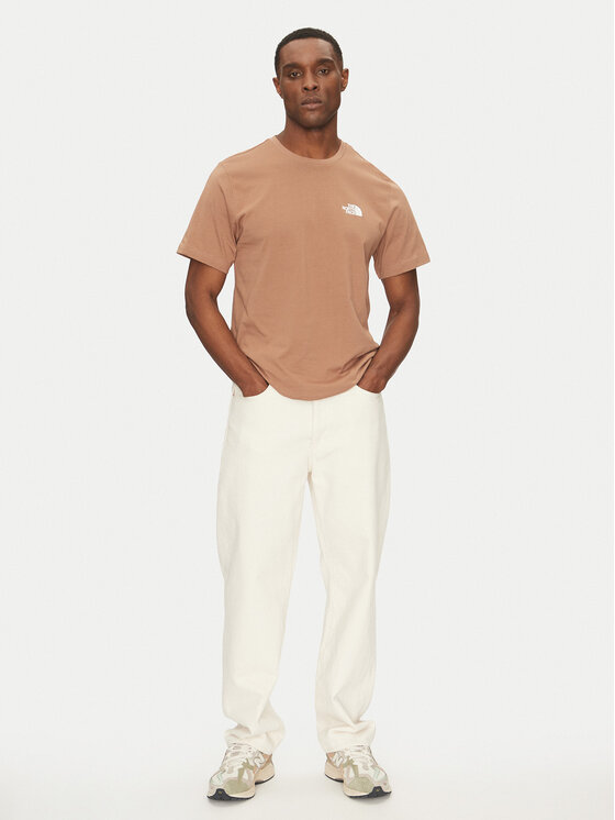 The North Face The North Face Marškinėliai Simple Dome NF0A87NG Ruda Regular Fit