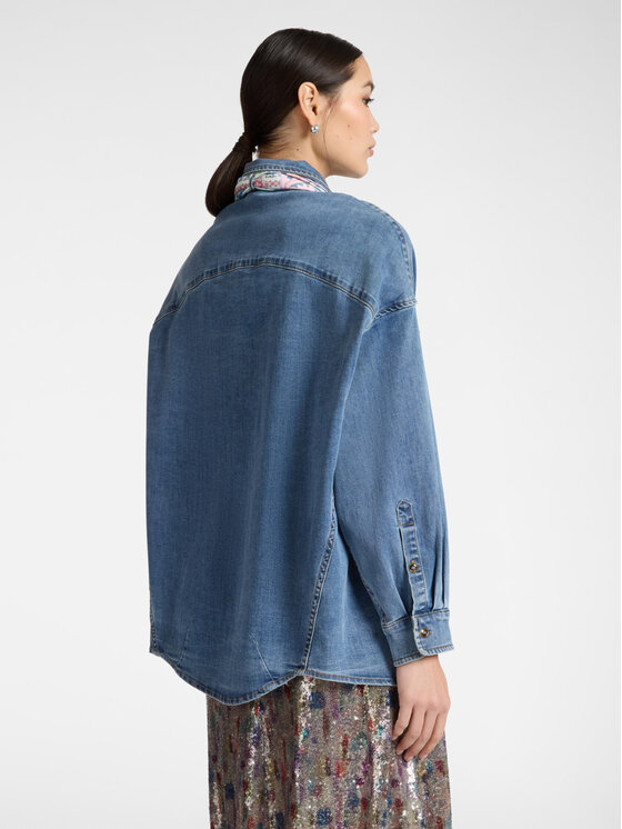 Elena Mirò Elena Mirò Camicia 5407E000104N024 Blu Over Fit