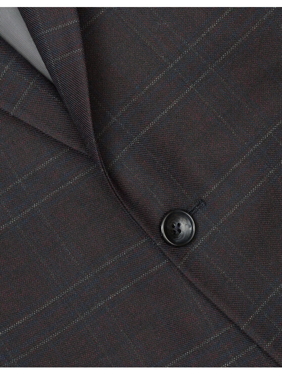 Borgio Borgio Marynarka monreale Bordowy Slim Fit