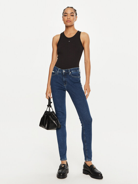 Calvin Klein Calvin Klein Top Graphic K20K208065 Czarny Slim Fit
