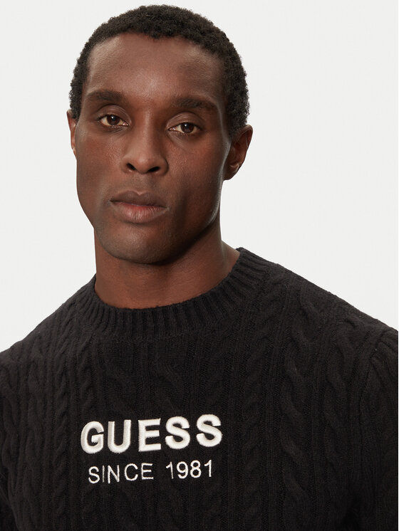 Guess Guess Pulover M4BR11 Z3HA2 Črna Regular Fit
