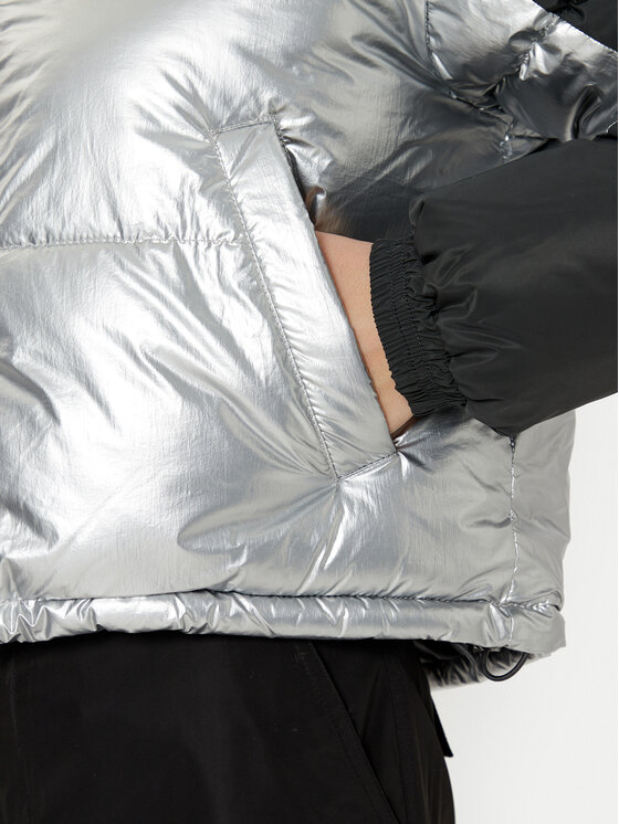 Karl Kani Karl Kani Μπουφάν χειμωνιάτικο Og Metallic Block 61760015 Μαύρο Regular Fit