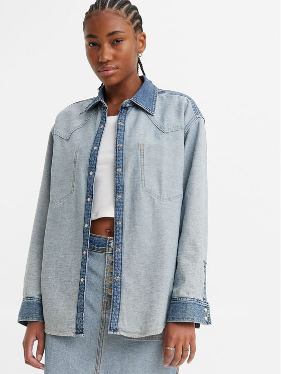 Levi's® Levi's® džinsiniai marškiniai Donovan A6342-0001 Mėlyna Relaxed Fit