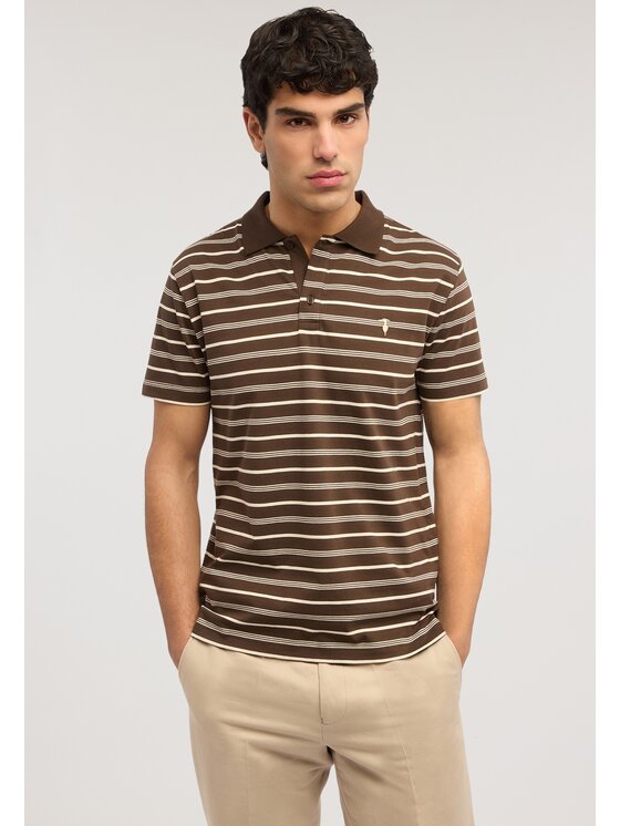 Trussardi Trussardi T-Shirt G0478000101N0JB Brązowy Regular Fit