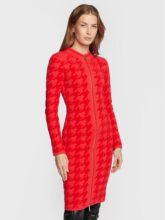 Fracomina Rochie tricotată FS22WD5002K45601 Roșu Slim Fit