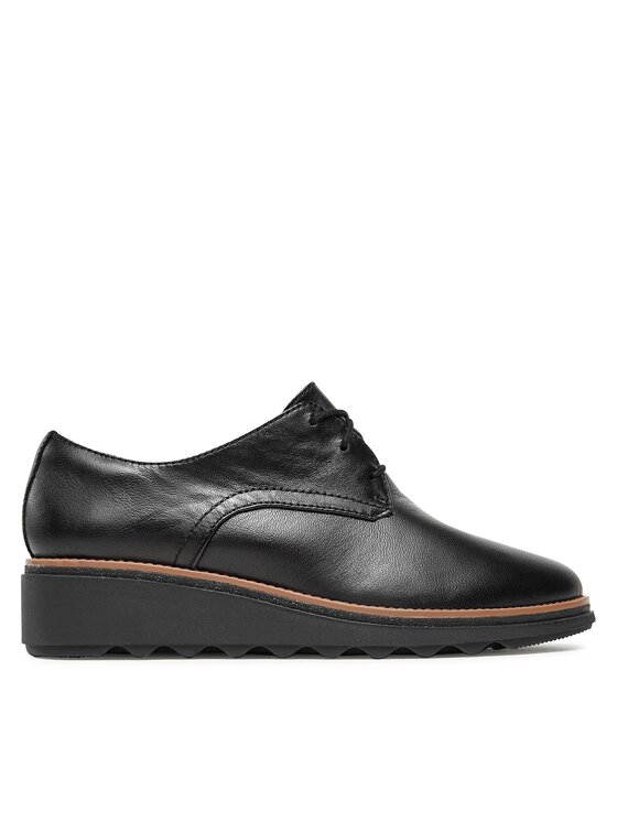 Clarks Clarks Oxfordy Sharon Rae 261754164 Černá