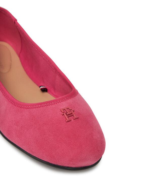 Tommy Hilfiger Tommy Hilfiger Балеринки Th Hardware Suede Ballerina FW0FW08655 Розов